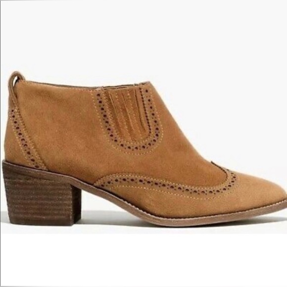 Madewell Grayson Chelsea Boot Suede in Amber Tan Color Brand New - Picture 2 of 7